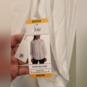Joie Cream Satin Blouse